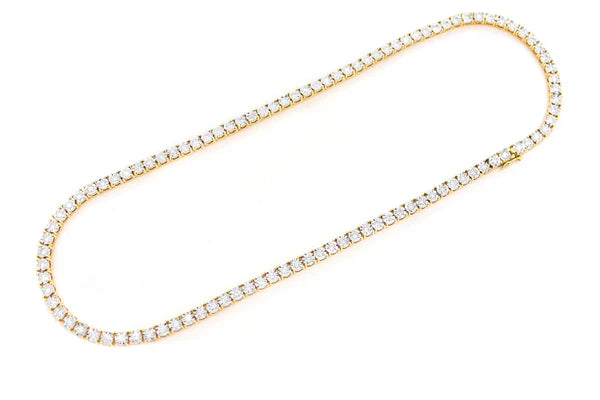 Erkals Jewellers 12pt Miracle Set Diamond Tennis Necklace 18K Gold 12.00ctw