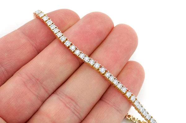 Erkals Jewellers 2pt Miracle Set Diamond Tennis Bracelet 18K Gold 1.25ctw