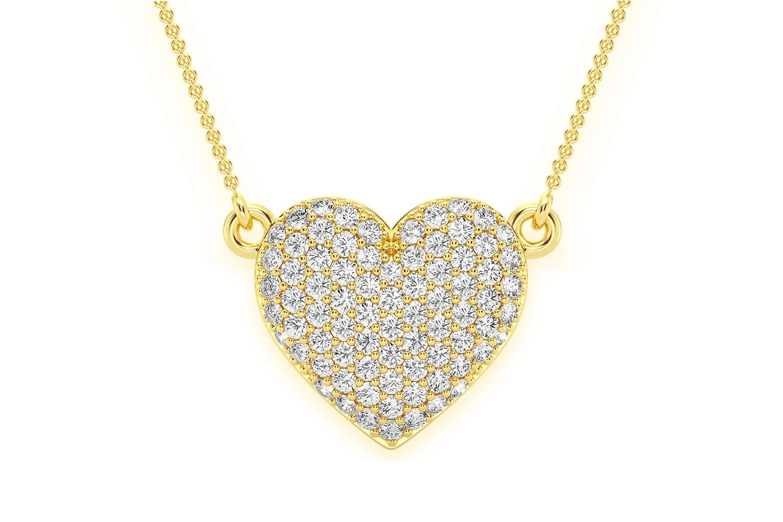 Erkals Jewellers Bubbly Heart Pendant 18K Gold Diamond 0.25ctw