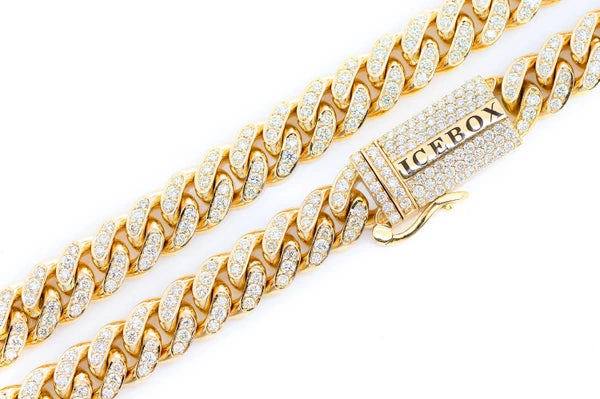 Erkals Jewellers Miami Cuban Link Necklace 8mm 18K Gold 9.00ctw