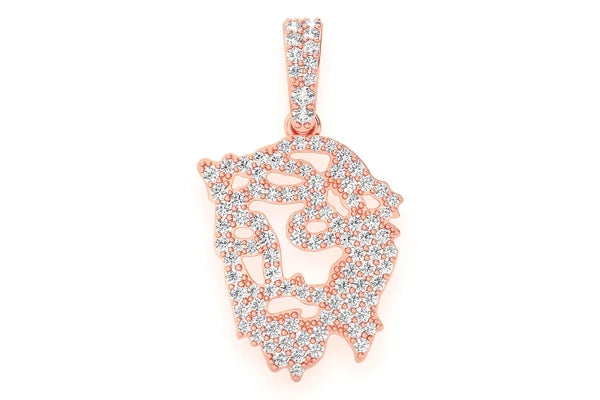Erkals Jewellers Mini Jesus Silhouette Pendant 18K Gold Diamond 0.40ctw