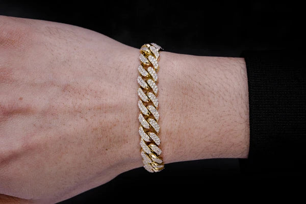 Erkals Jewellers 10mm Miami Cuban Link Diamond Bracelet 18K Gold 5.00ctw