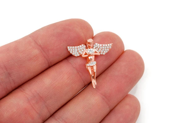 Erkals Jewellers Angel Pendant 18K Gold Diamond 0.33ctw