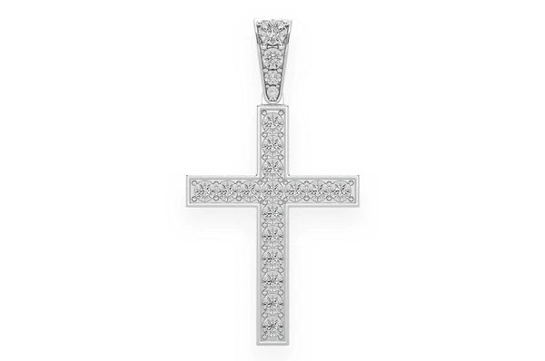 0.35ct Diamond Miracle Set Cross Pendant 18K Solid Gold