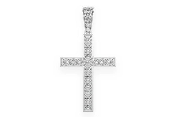 Erkals Jewellers Miracle Set Cross Pendant 18K Gold Diamond 0.35ctw