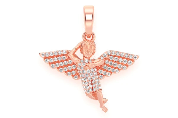 Erkals Jewellers Infinity Angel Pendant 18K Gold Diamond 0.33ctw