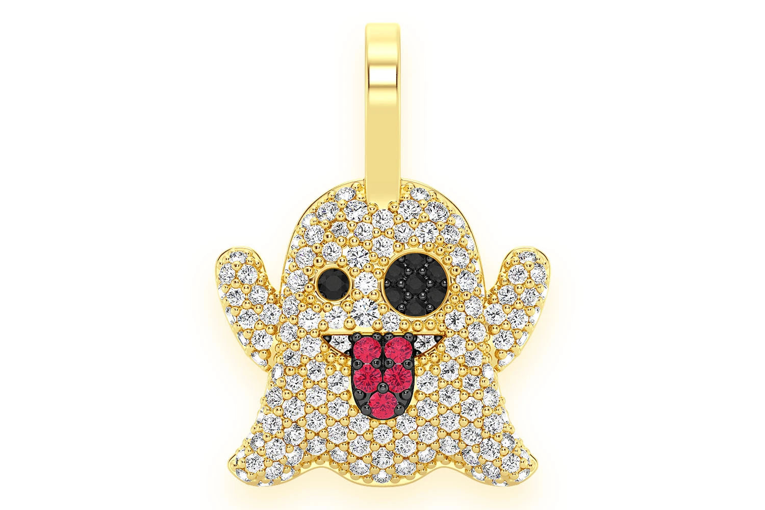 Erkals Jewellers Ghost Emoji Diamond Pendant 18K Gold 0.50ctw