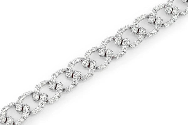 Erkals Jewellers Elongated Miami Cuban Diamond Bracelet 6mm 18K Gold 3.75ctw