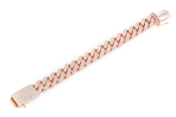 Erkals Jewellers 16mm Miami Cuban Diamond Bracelet 18K Gold 12.25ctw
