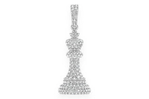 Erkals Jewellers King Chess Piece Pendant 18K Gold Diamond 0.60ctw