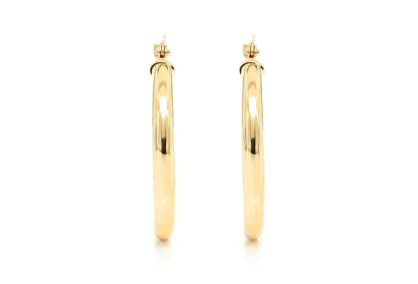 Erkals Jewellers 3mm Solid Hoop Earrings 18K Gold