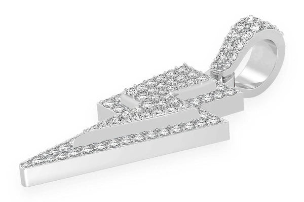 1.25ct Diamond Lightning Bolt Pendant 18K Solid Gold