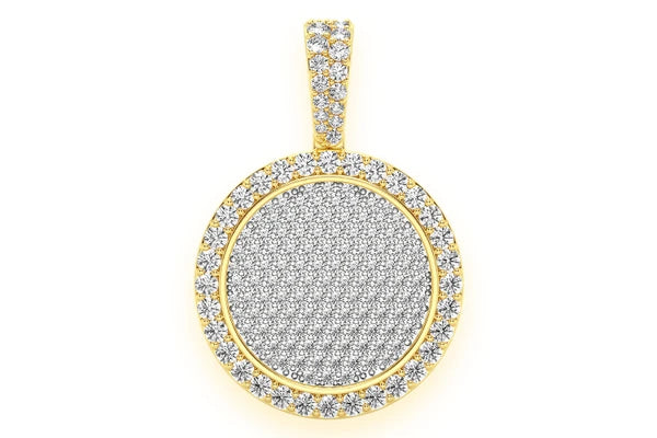Erkals Jewellers Pave Medallion Pendant 18K Gold Diamond 2.00ctw