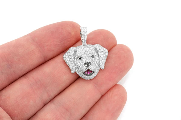 Erkals Jewellers Labrador Retriever Pendant 18K Gold Diamond 2.50ctw