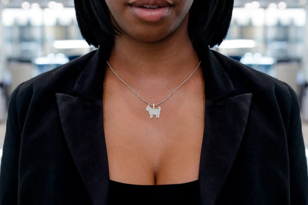 Erkals Jewellers Goat Pendant 18K Gold Diamond 0.66ctw