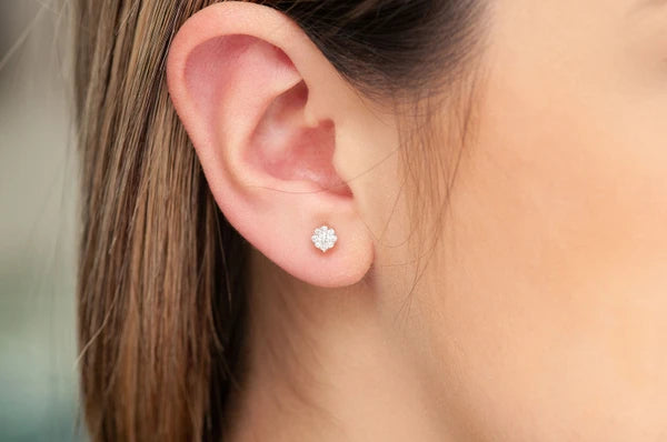 Erkals Jewellers Mosaic Stud Earrings 18K Gold 0.25ctw