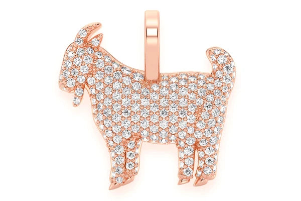 Erkals Jewellers Goat Pendant 18K Gold Diamond 0.66ctw