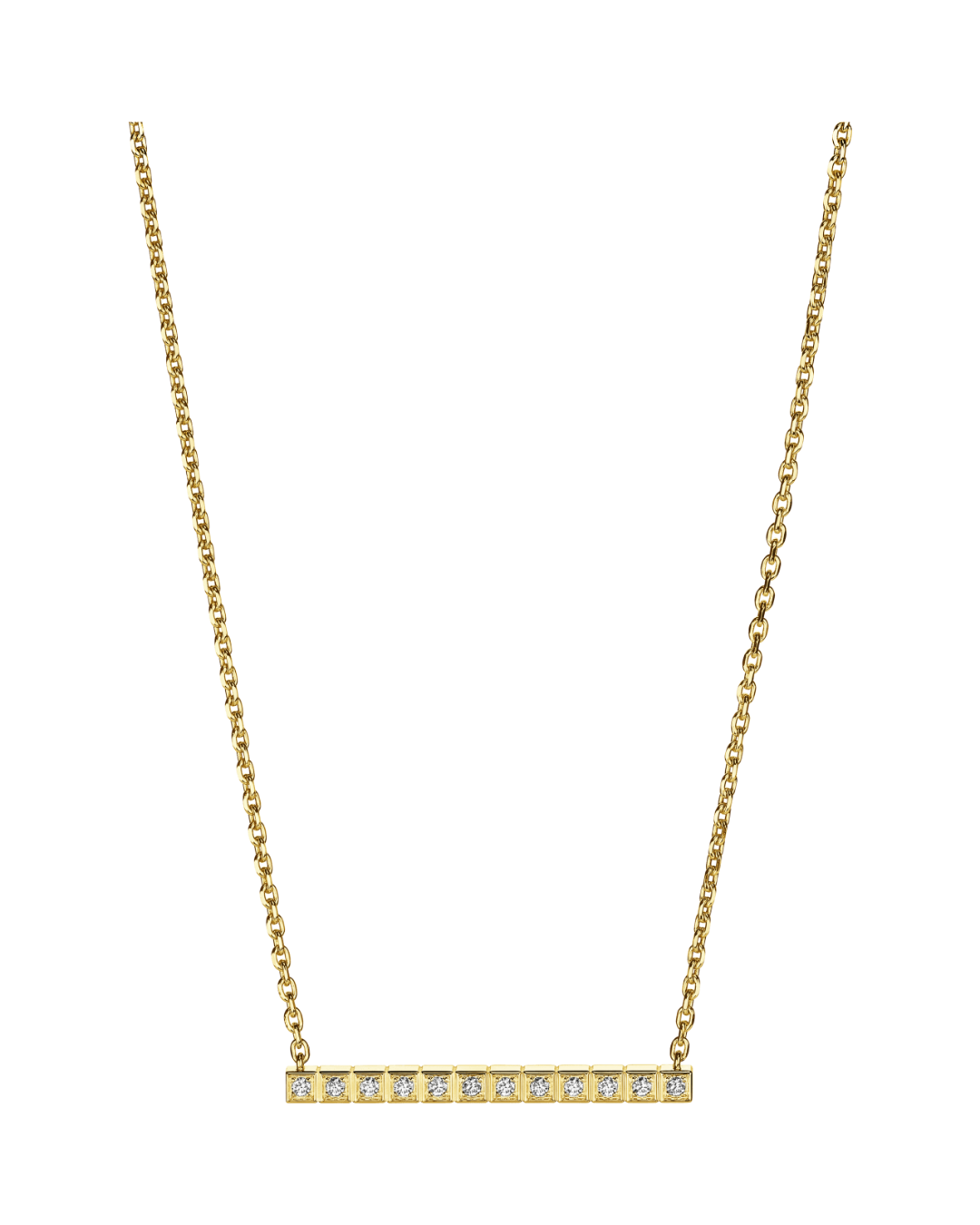 Ice Cube Full-Set Diamond Necklace 18ct Yellow Gold