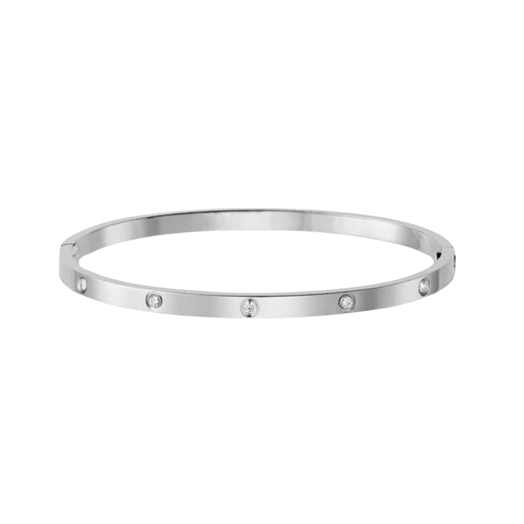 Brazalete Love Pequeño 10 Diamantes Oro blanco 18K