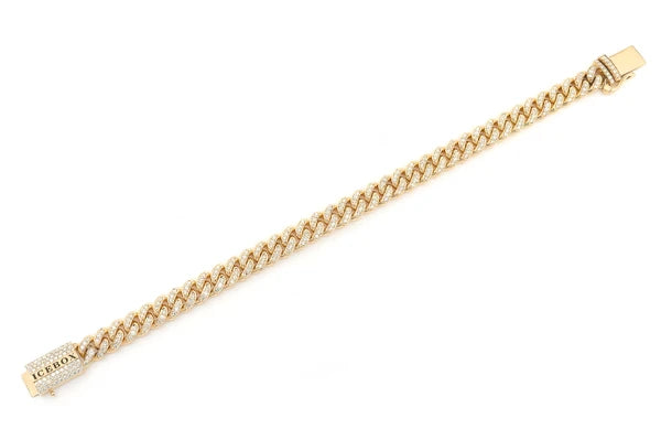 Erkals Jewellers 8mm Miami Cuban Diamond Bracelet 18K Gold 4.00ctw
