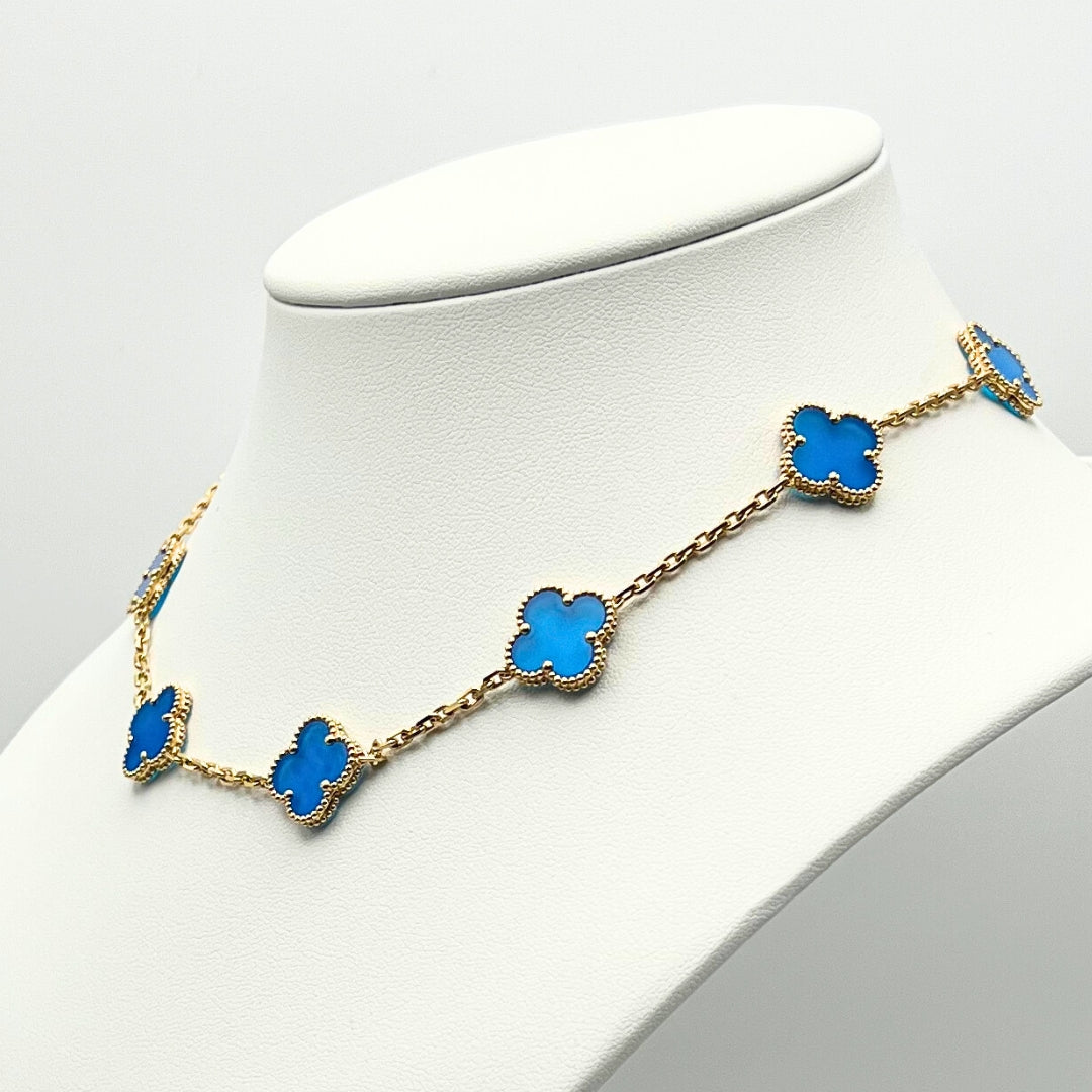 Van Cleef & Arpels Collar Vintage Alhambra 10 Motivos Ágata Oro amarillo de 18 quilates