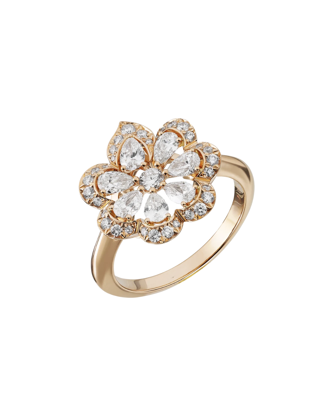 Precious Lace Mini Frou-Frou Diamond Ring 18ct Rose Gold
