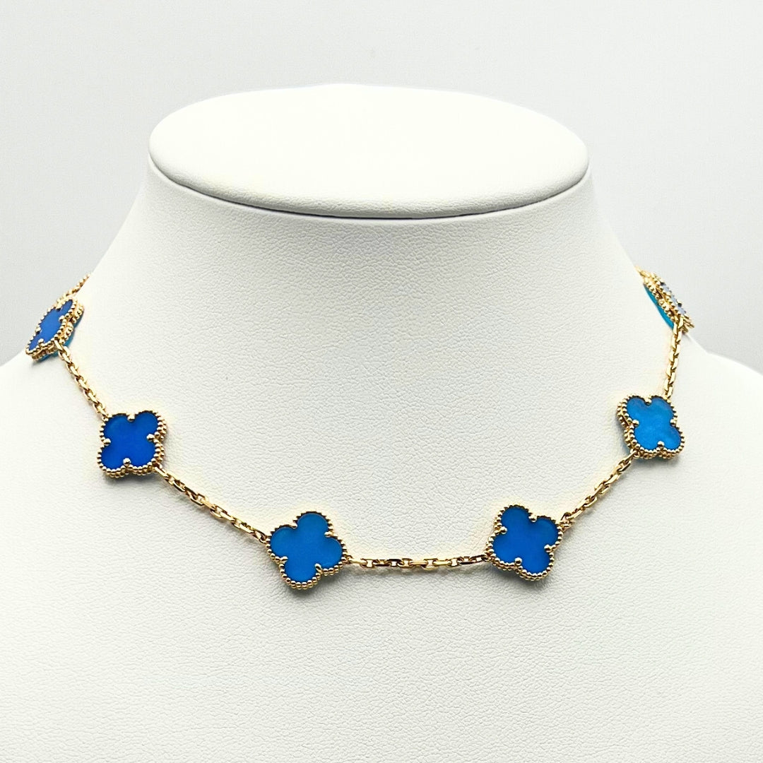 Van Cleef & Arpels Collar Vintage Alhambra 10 Motivos Ágata Oro amarillo de 18 quilates