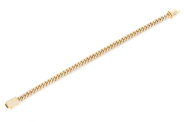 Erkals Jewellers 4mm Miami Cuban Diamond Bracelet 18K Gold 1.50ctw