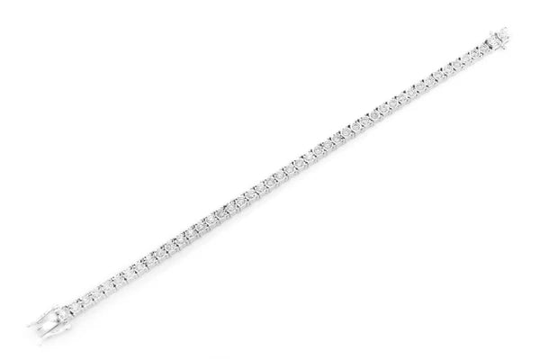 Erkals Jewellers 9pt Miracle Set Diamond Tennis Bracelet 18K Gold 4.50ctw