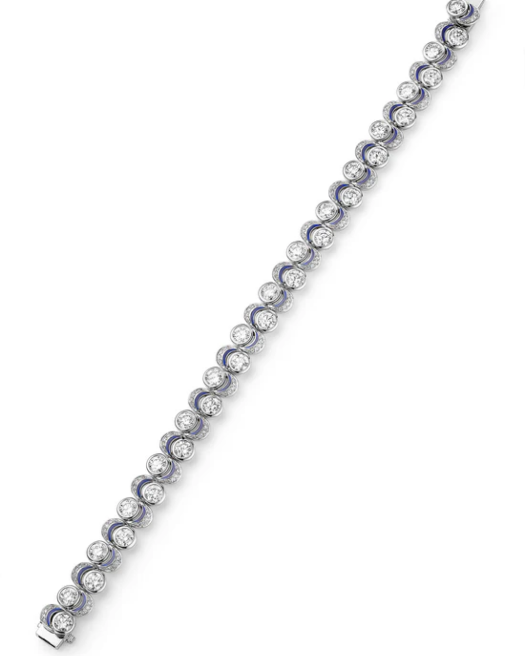 Over the Moon Platinum Diamond Bracelet