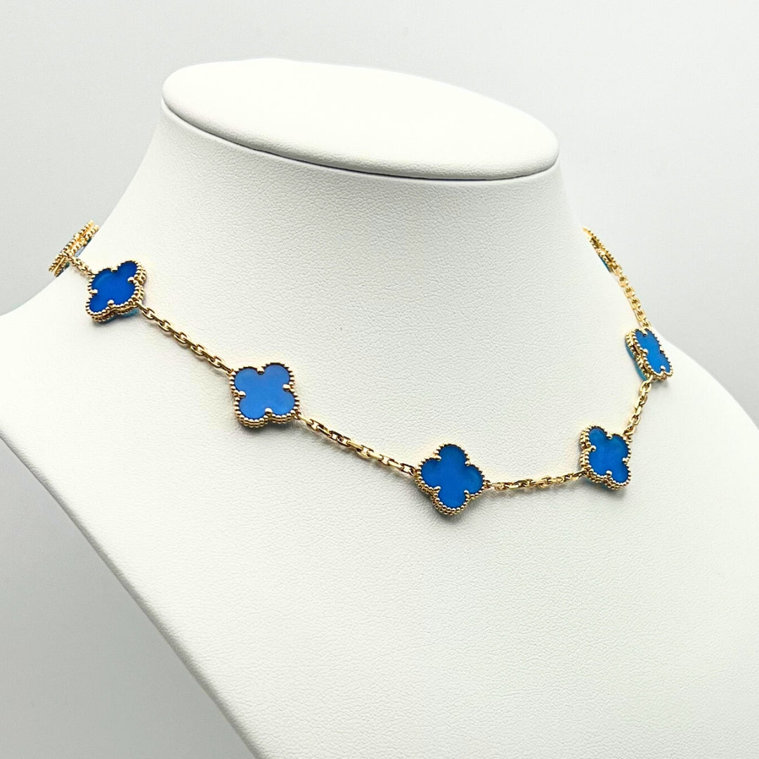 Van Cleef & Arpels Collar Vintage Alhambra 10 Motivos Ágata Oro amarillo de 18 quilates