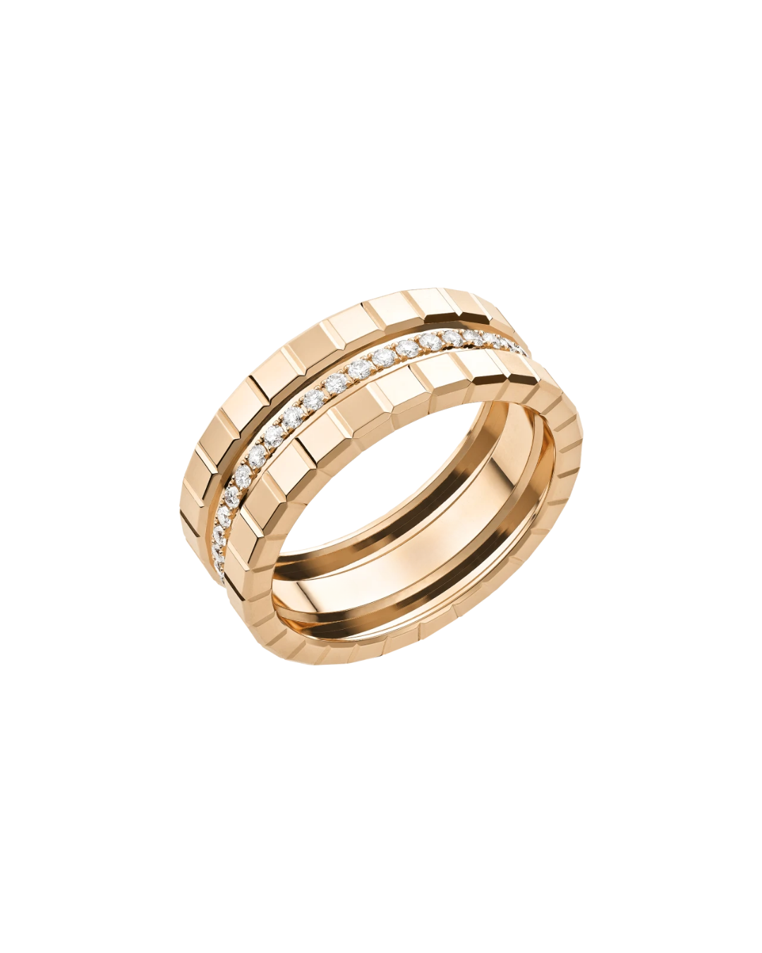 Ice Cube Diamond Ring 18ct Rose Gold