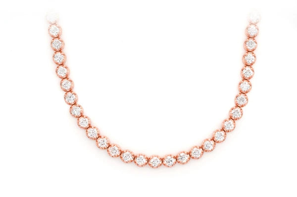Erkals Jewellers 10pt Crown Set Diamond Tennis Necklace 18K Gold 12.50ctw