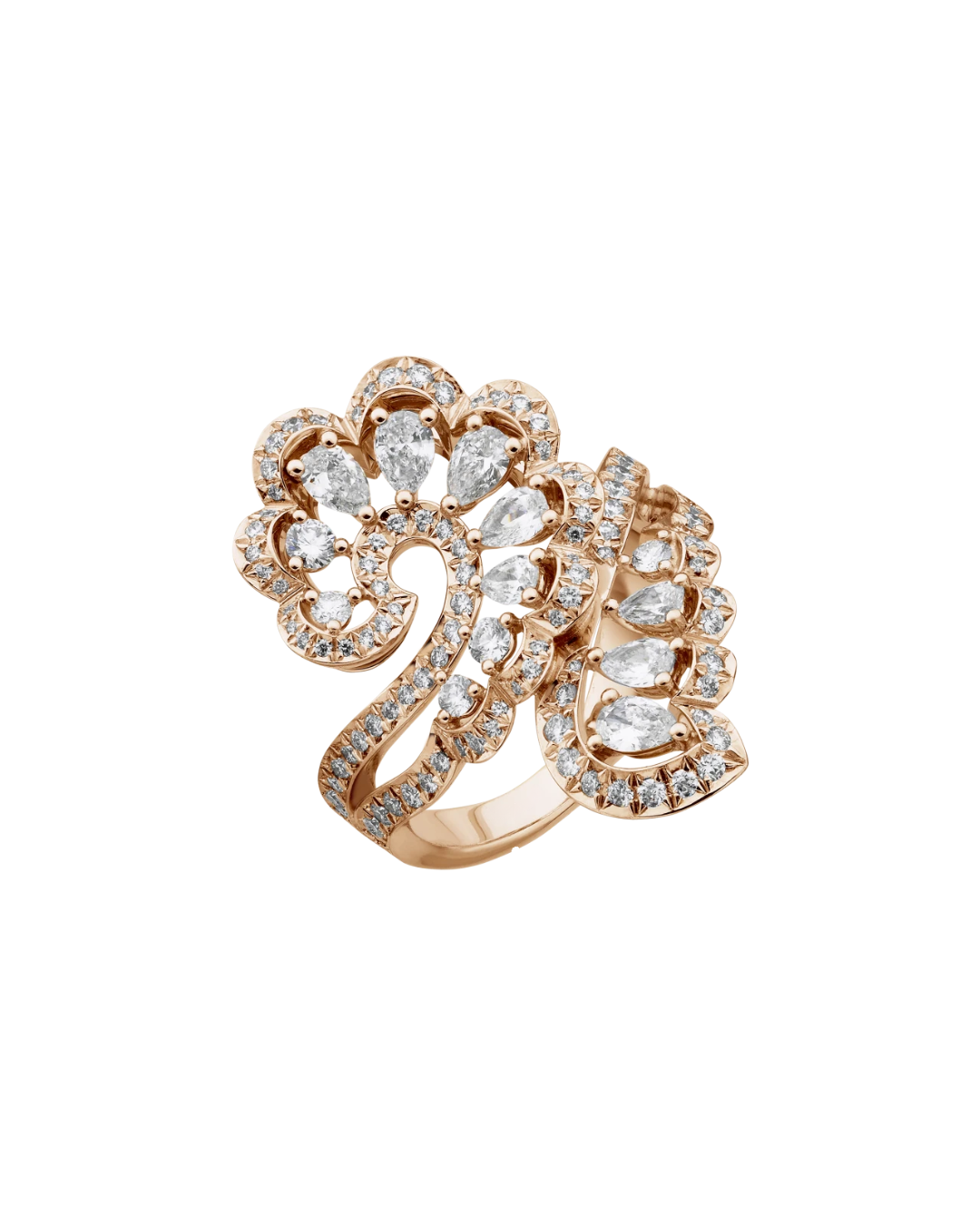 Precious Lace Vague Diamond Ring 18ct Rose Gold