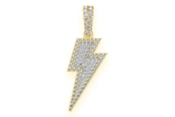 Erkals Jewellers Lightning Bolt Diamond Pendant 18K Gold 1.25ctw
