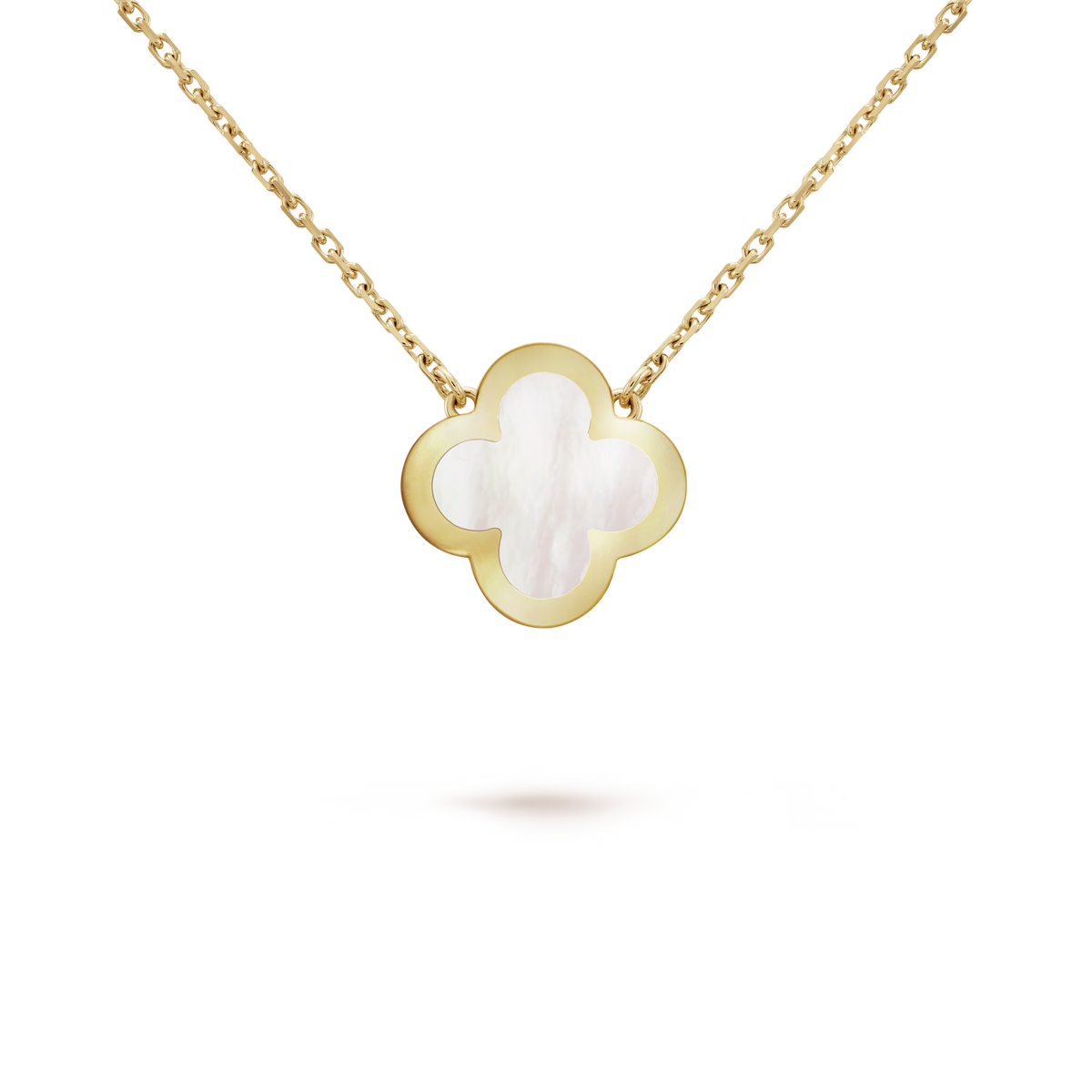 Van Cleef & Arpels Pure Alhambra 1 Motif Mother-of-Pearl Pendant 18K Yellow Gold
