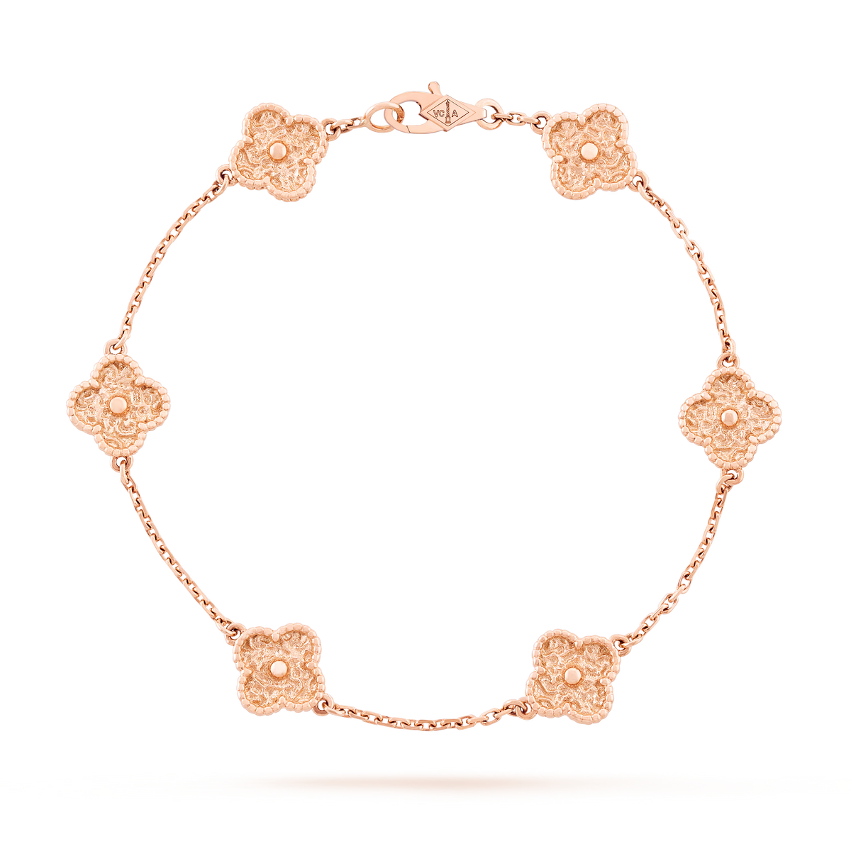 Van Cleef & Arpels Sweet Alhambra 6 Motifs Bracelet 18K Rose Gold