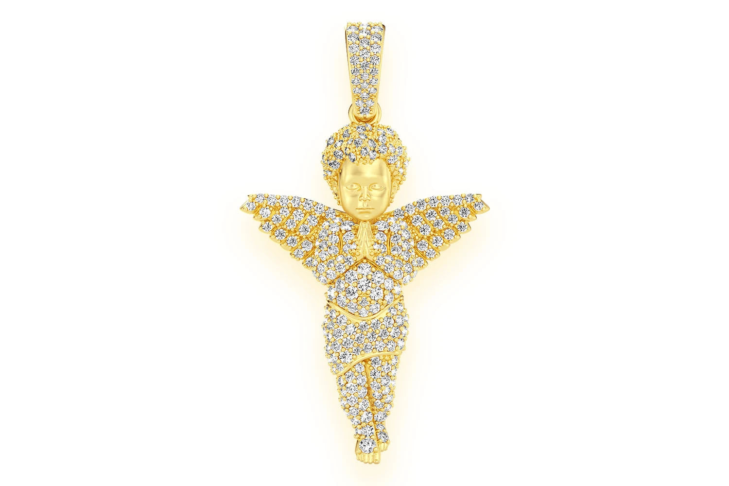 Erkals Jewellers Angel Pendant 18K Gold Diamond 1.15ctw