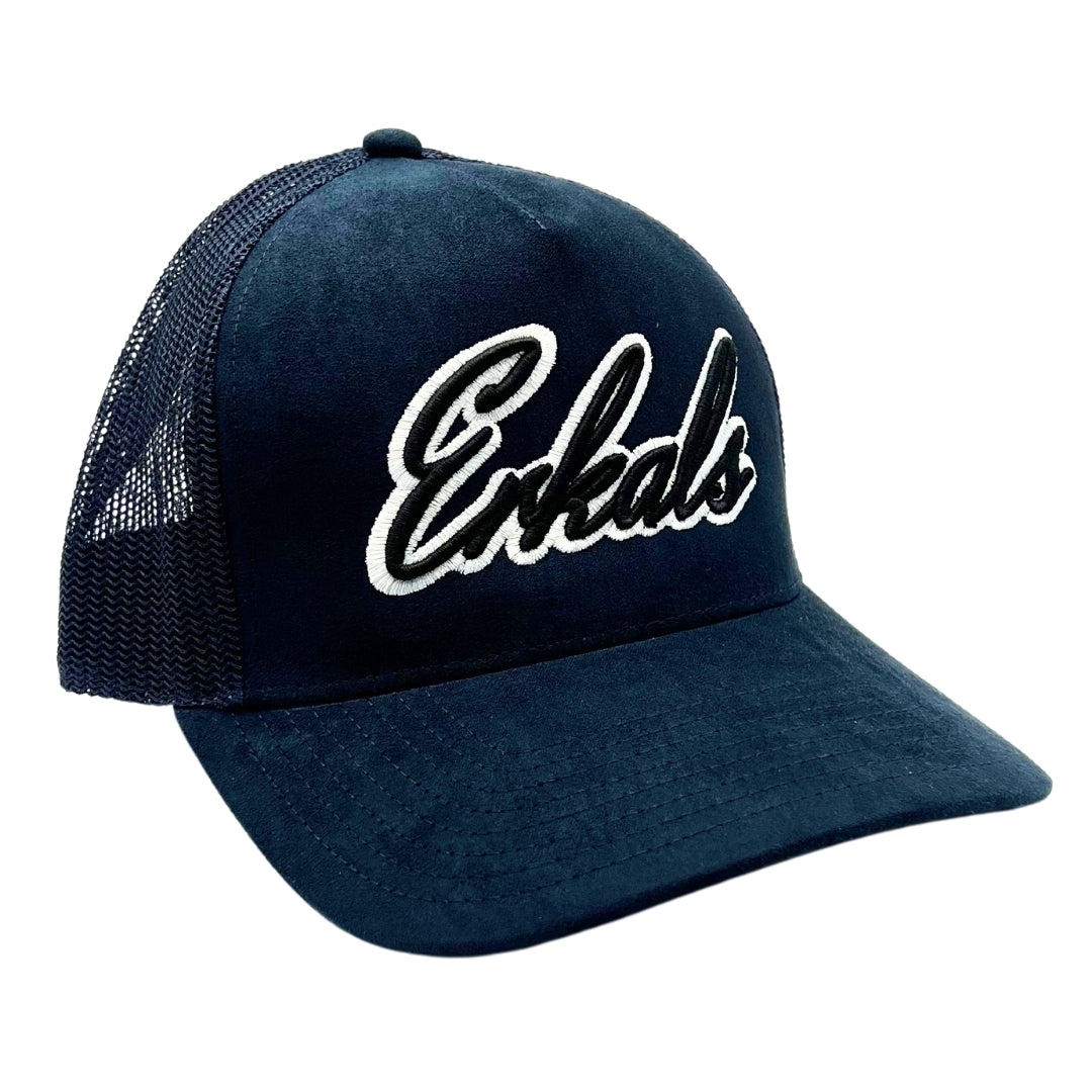 Erkals Signature Navy Blue Suede Cap