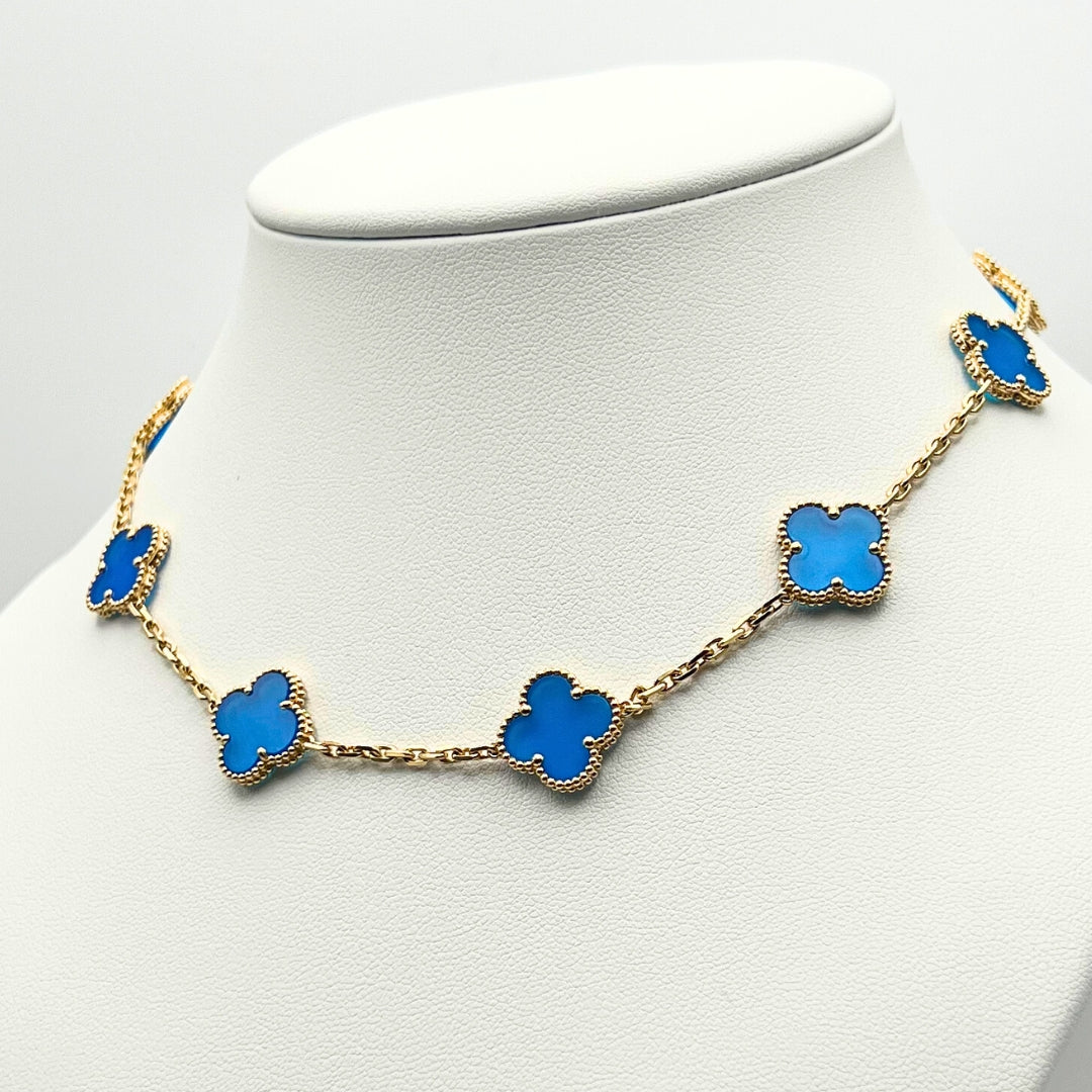 Van Cleef & Arpels Collar Vintage Alhambra 10 Motivos Ágata Oro amarillo de 18 quilates