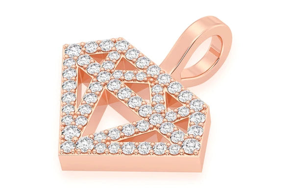 Pendentif Silhouette Diamant 0,35 ct Or Massif 14 Carats