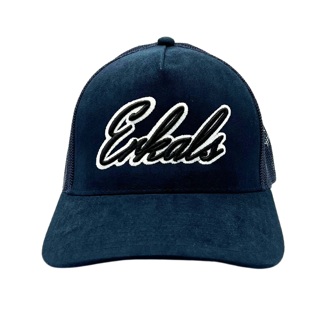 Erkals Signature Navy Blue Suede Cap
