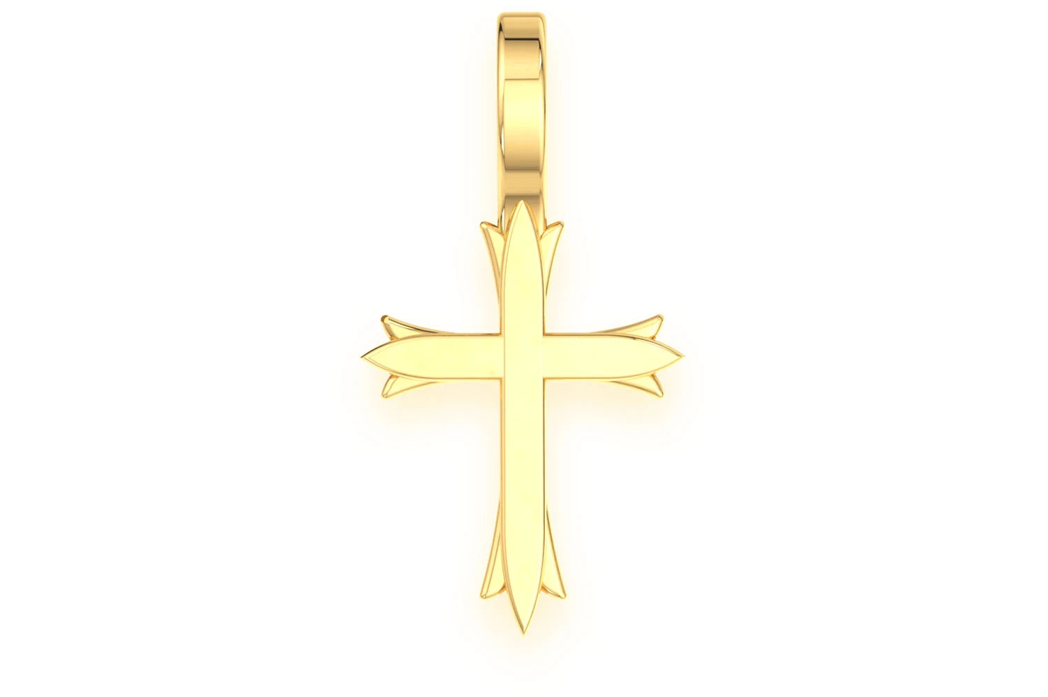 Erkals Jewellers Triple Point Cross Pendant 18K Gold