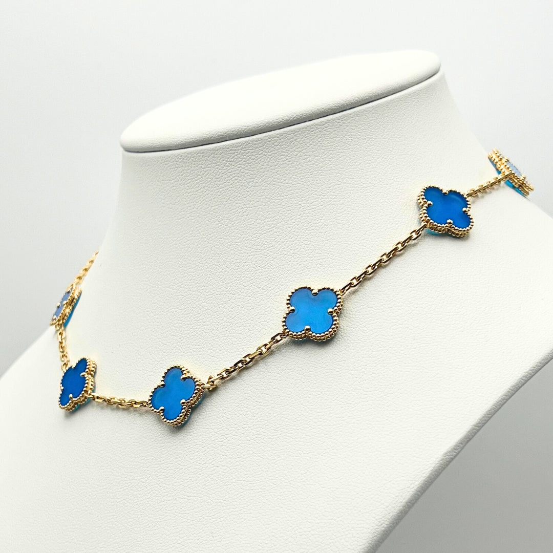 Van Cleef & Arpels Collar Vintage Alhambra 10 Motivos Ágata Oro amarillo de 18 quilates