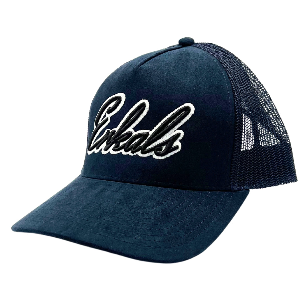 Erkals Signature Navy Blue Suede Cap