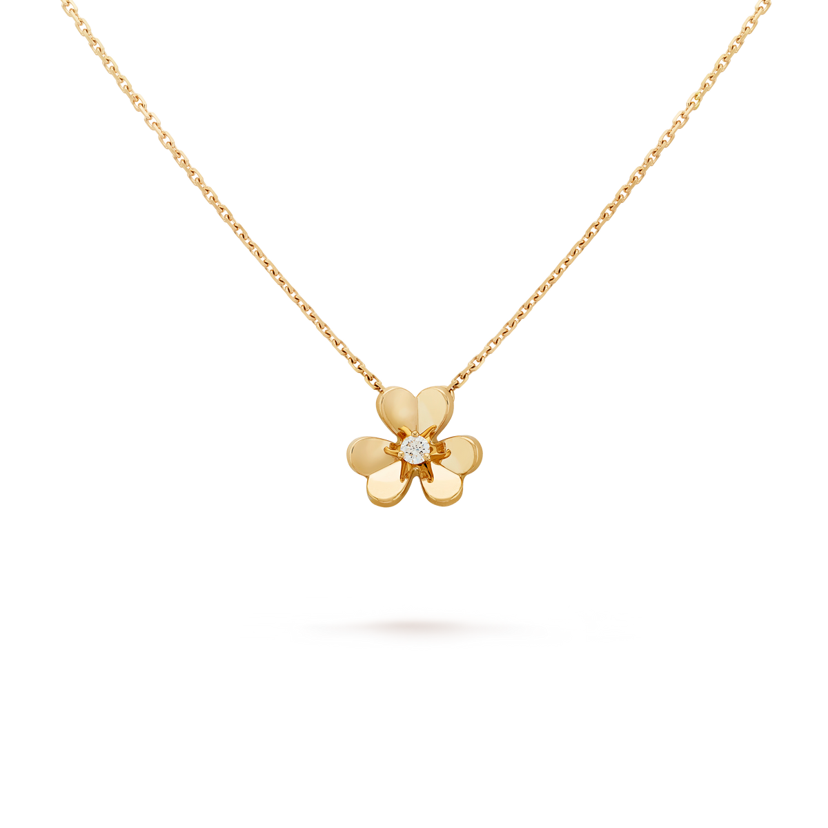 Van Cleef & Arpels Frivole Diamond Mini Pendant 18K Yellow Gold