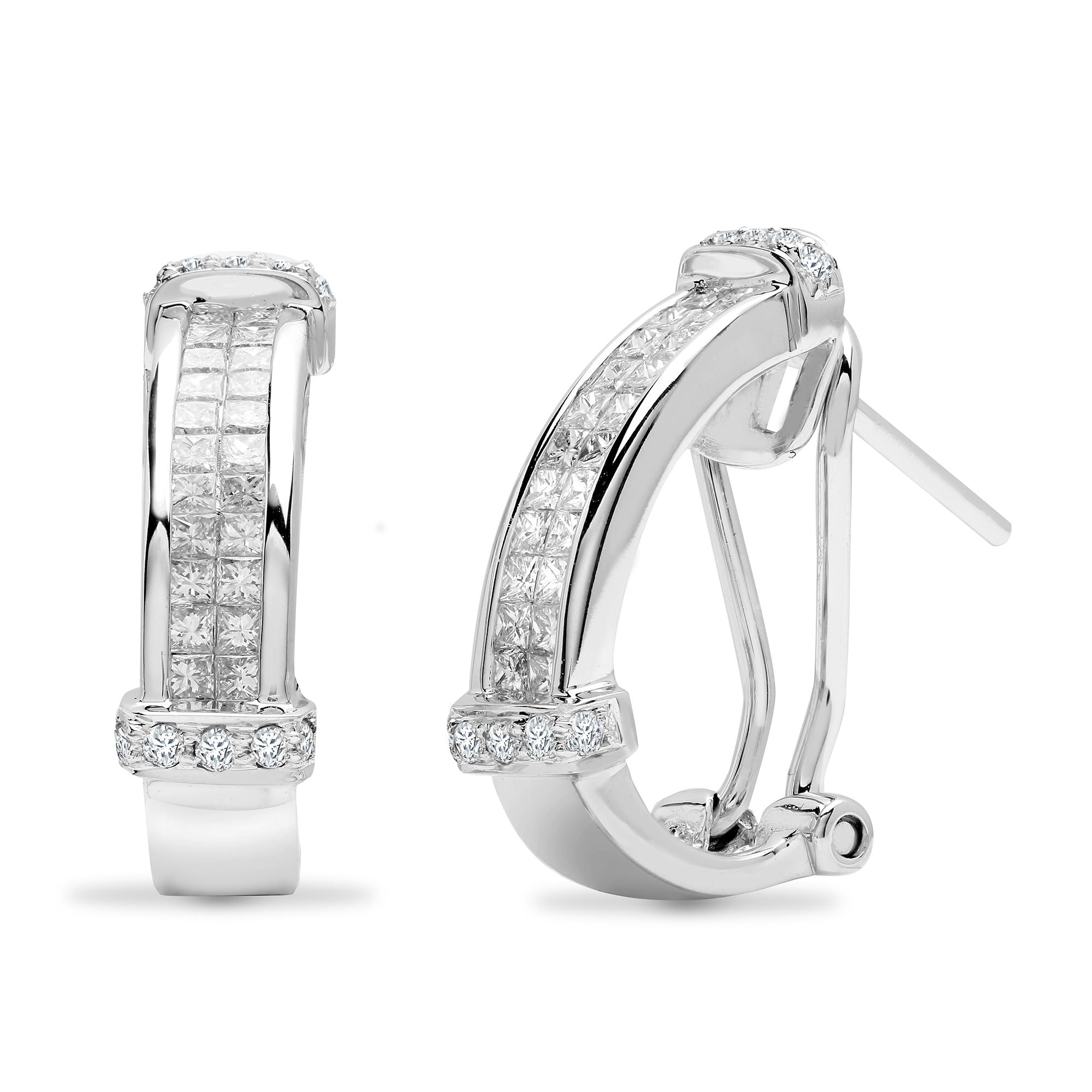 18ct White Gold Natural Diamond Earrings