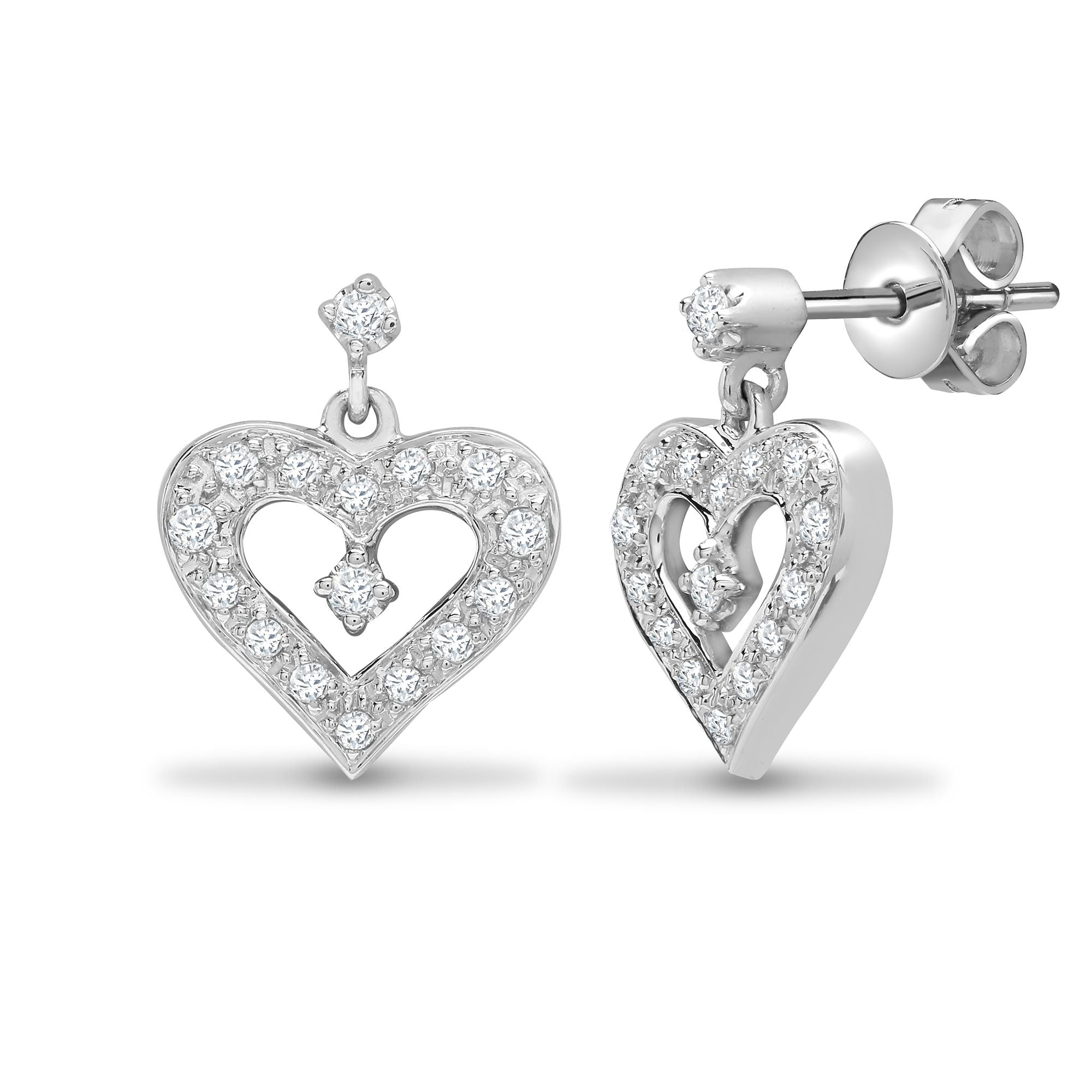 18ct White Gold Natural Diamond Earrings