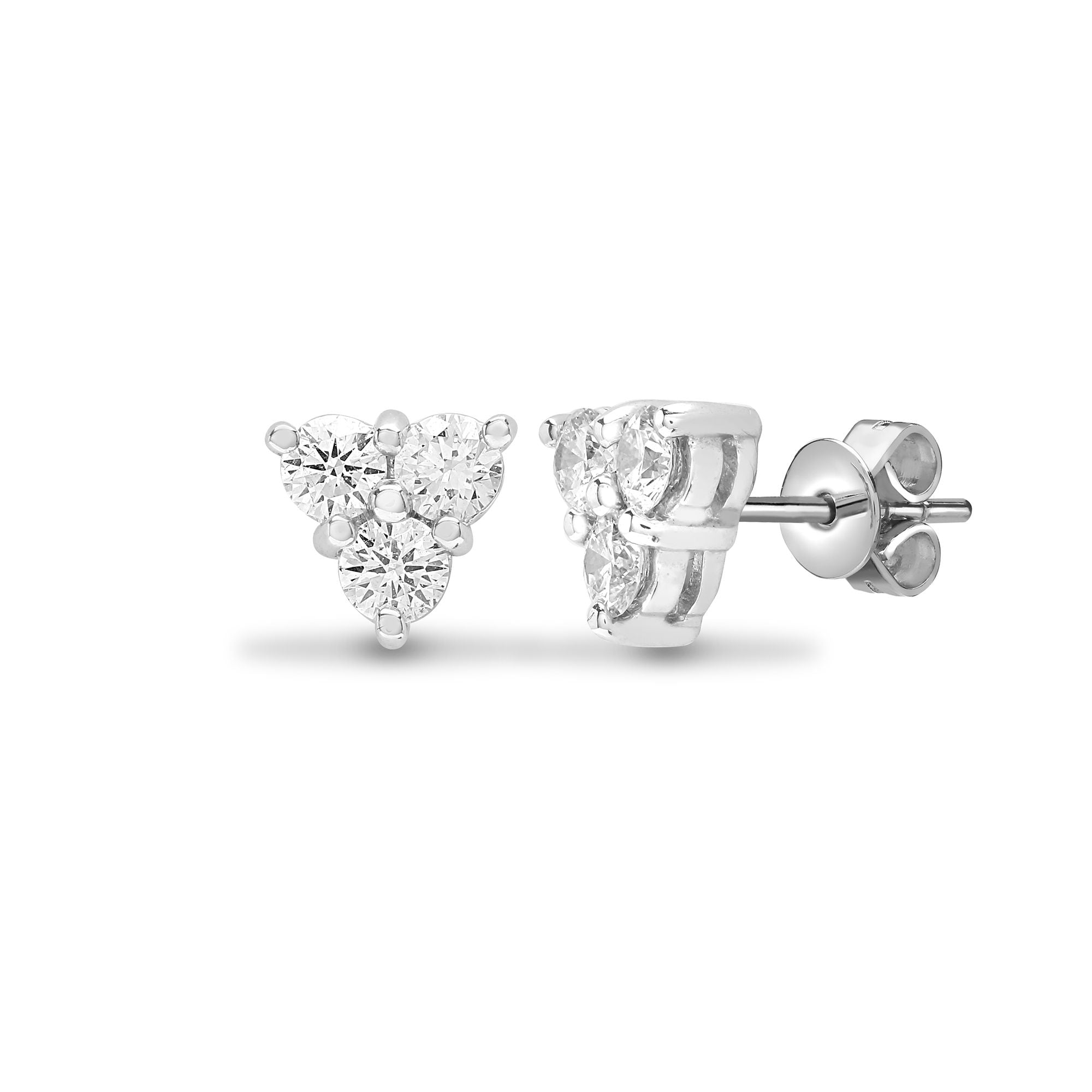 18ct White Gold Natural Diamond Earrings