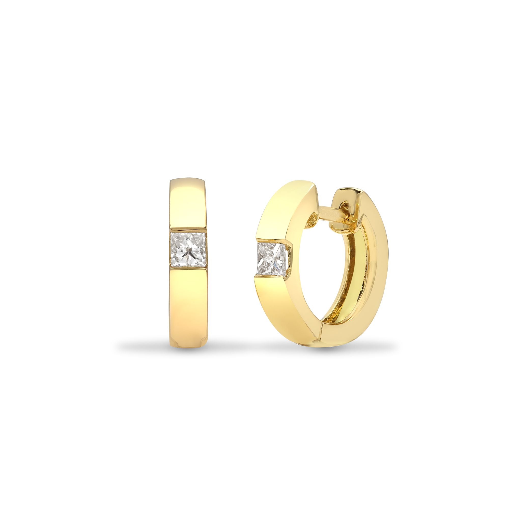 18ct Yellow Gold Natural Diamond Earrings